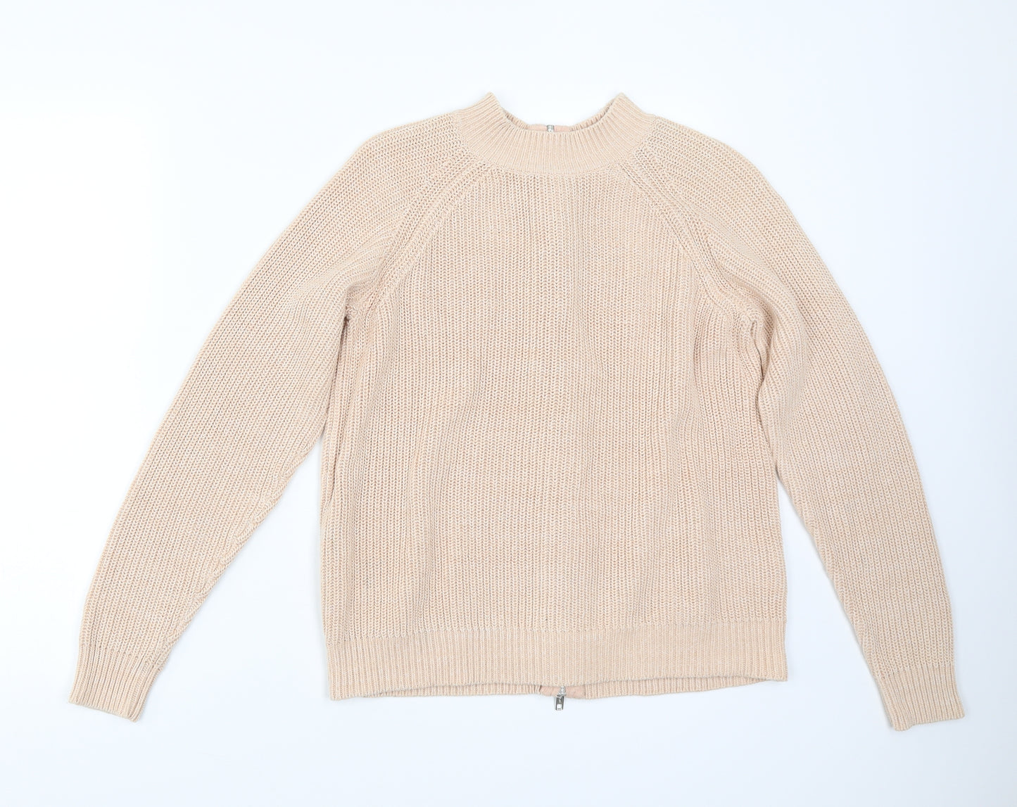 H&M Womens Orange   Pullover Jumper Size S  - zip back