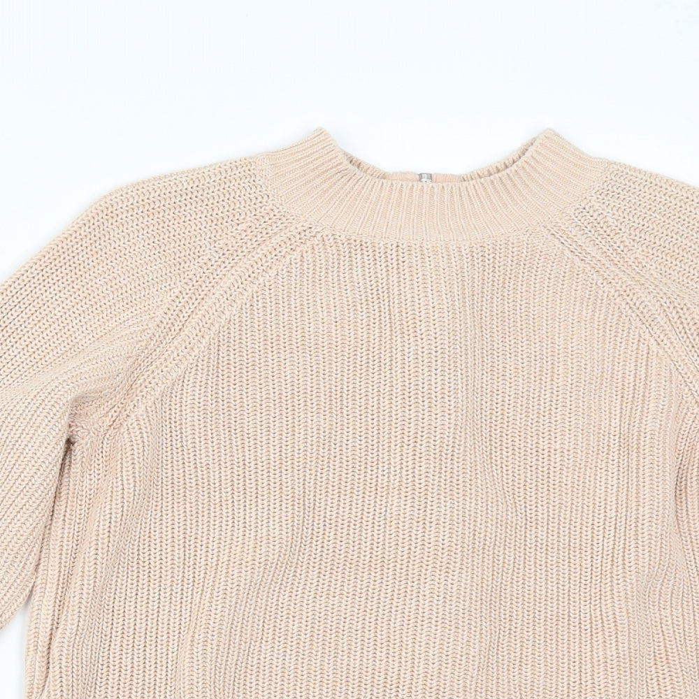 H&M Womens Orange   Pullover Jumper Size S  - zip back