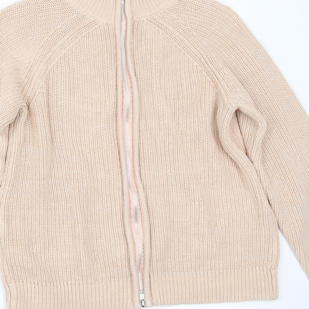 H&M Womens Orange   Pullover Jumper Size S  - zip back