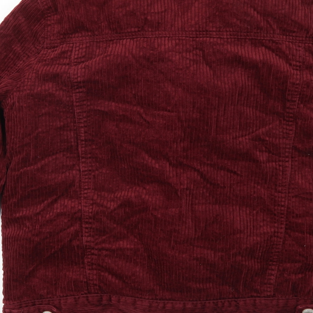 Denim & Co. Womens Red   Jacket  Size 10