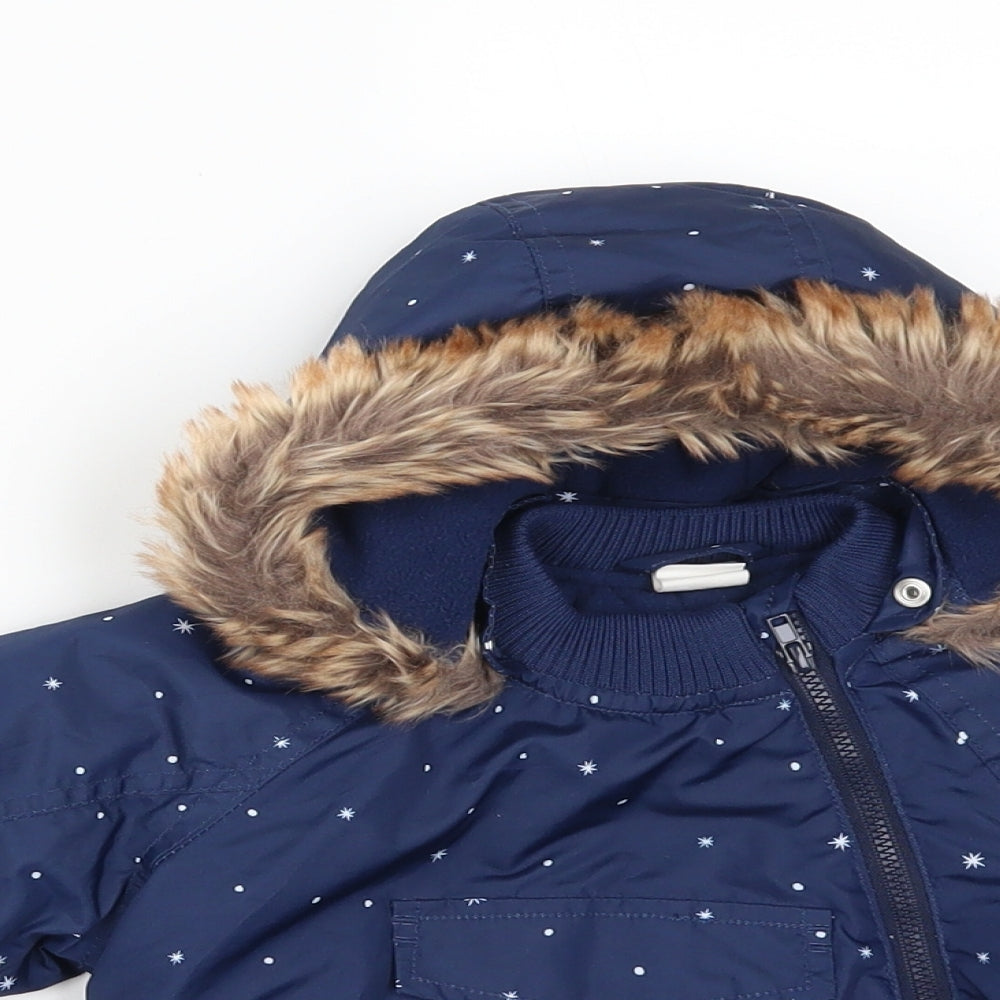 H&M Baby Blue Geometric  Jacket  Size 3-6 Months