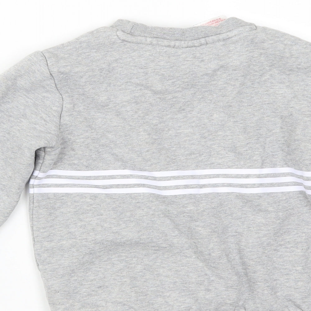 adidas Boys Grey   Pullover Sweatshirt Size 6-7 Years
