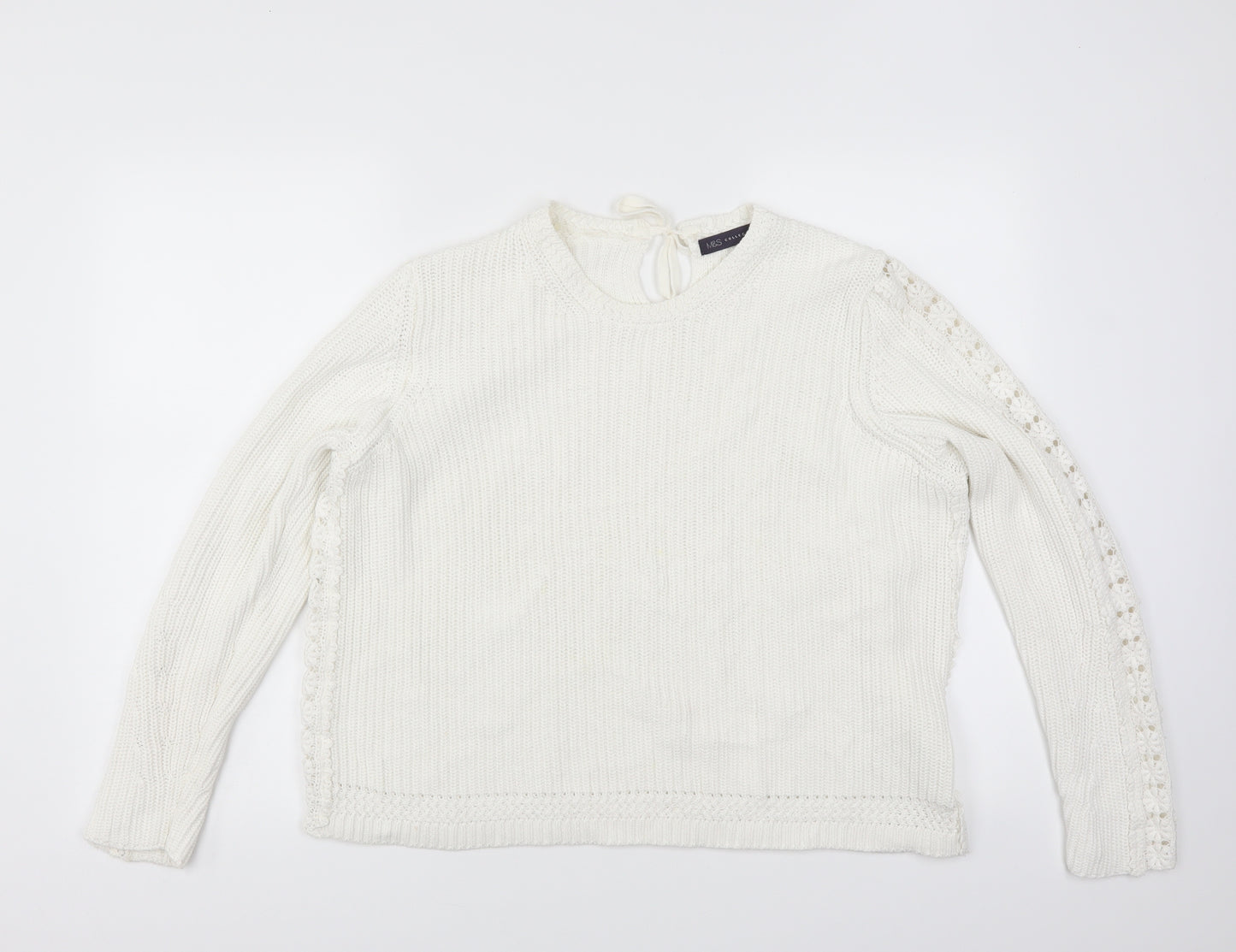 Marks and Spencer Womens Ivory   Pullover Jumper Size XL