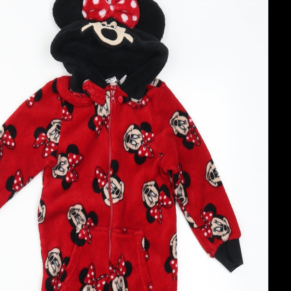 Young Dimension Girls Red Solid   One Piece Size 4-5 Years  - DISNEY
