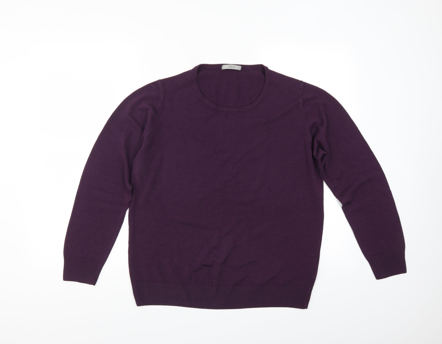 Marks and Spencer Womens Purple   Pullover Jumper Size 16