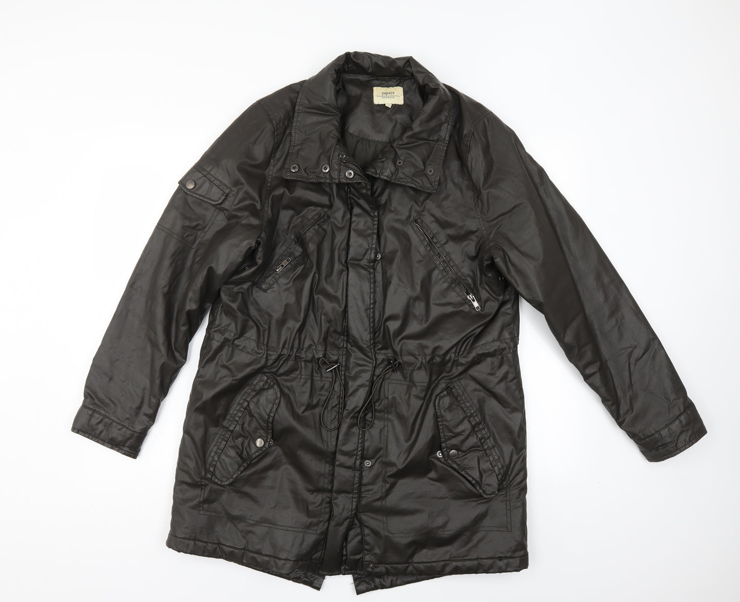 Papaya Womens Brown   Anorak Coat Size 14