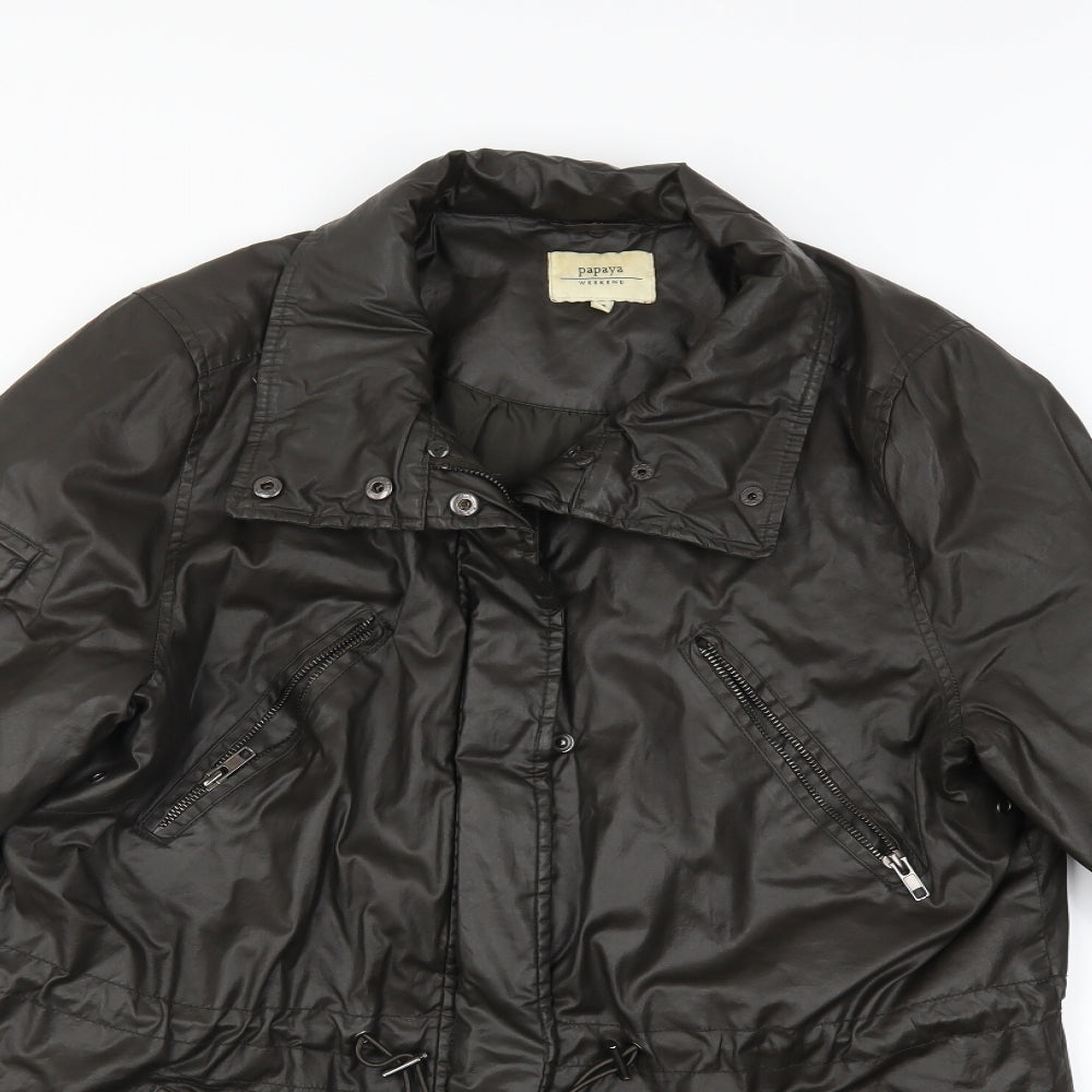 Papaya Womens Brown   Anorak Coat Size 14