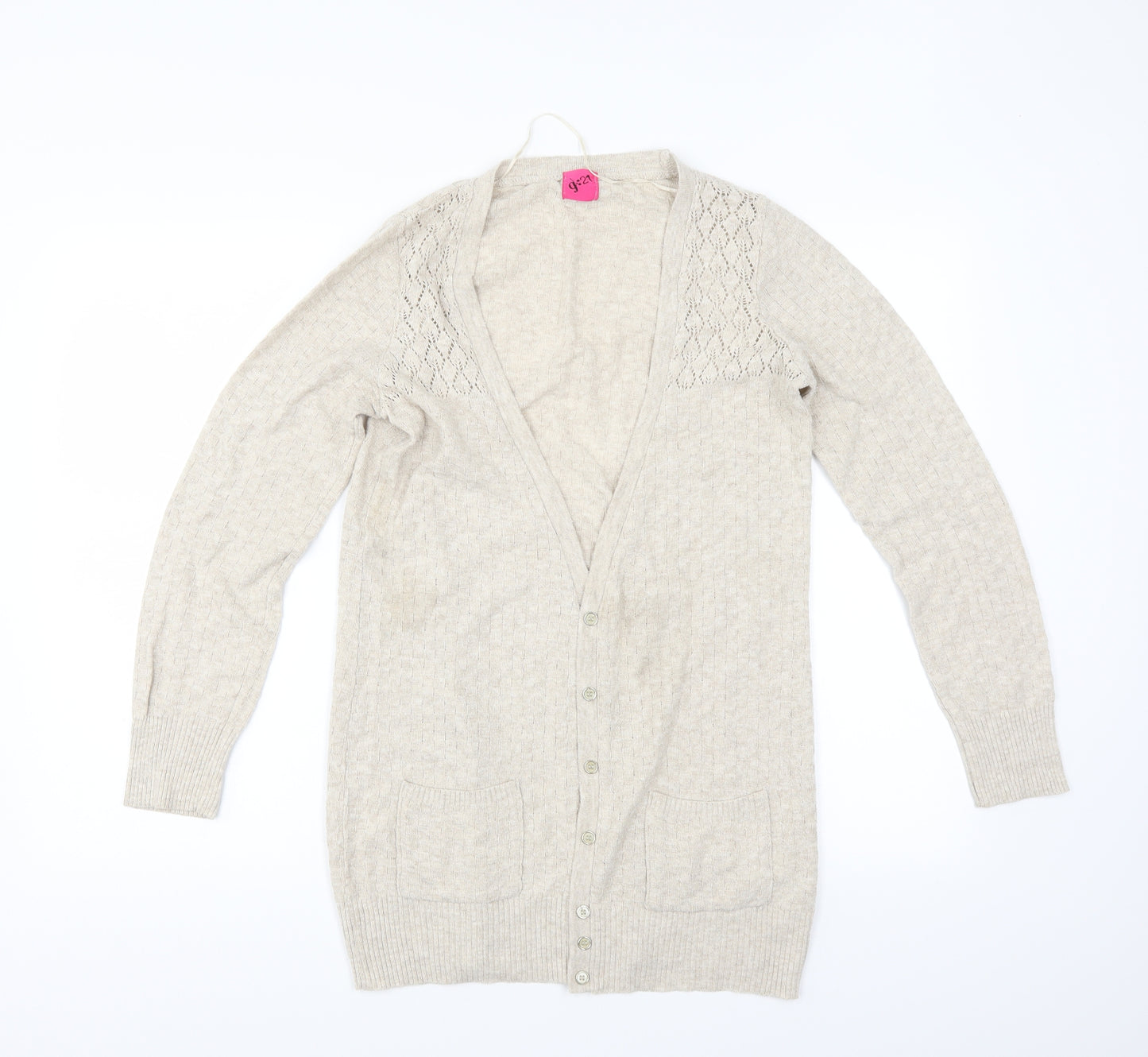 George Womens Beige   Cardigan Jumper Size 12