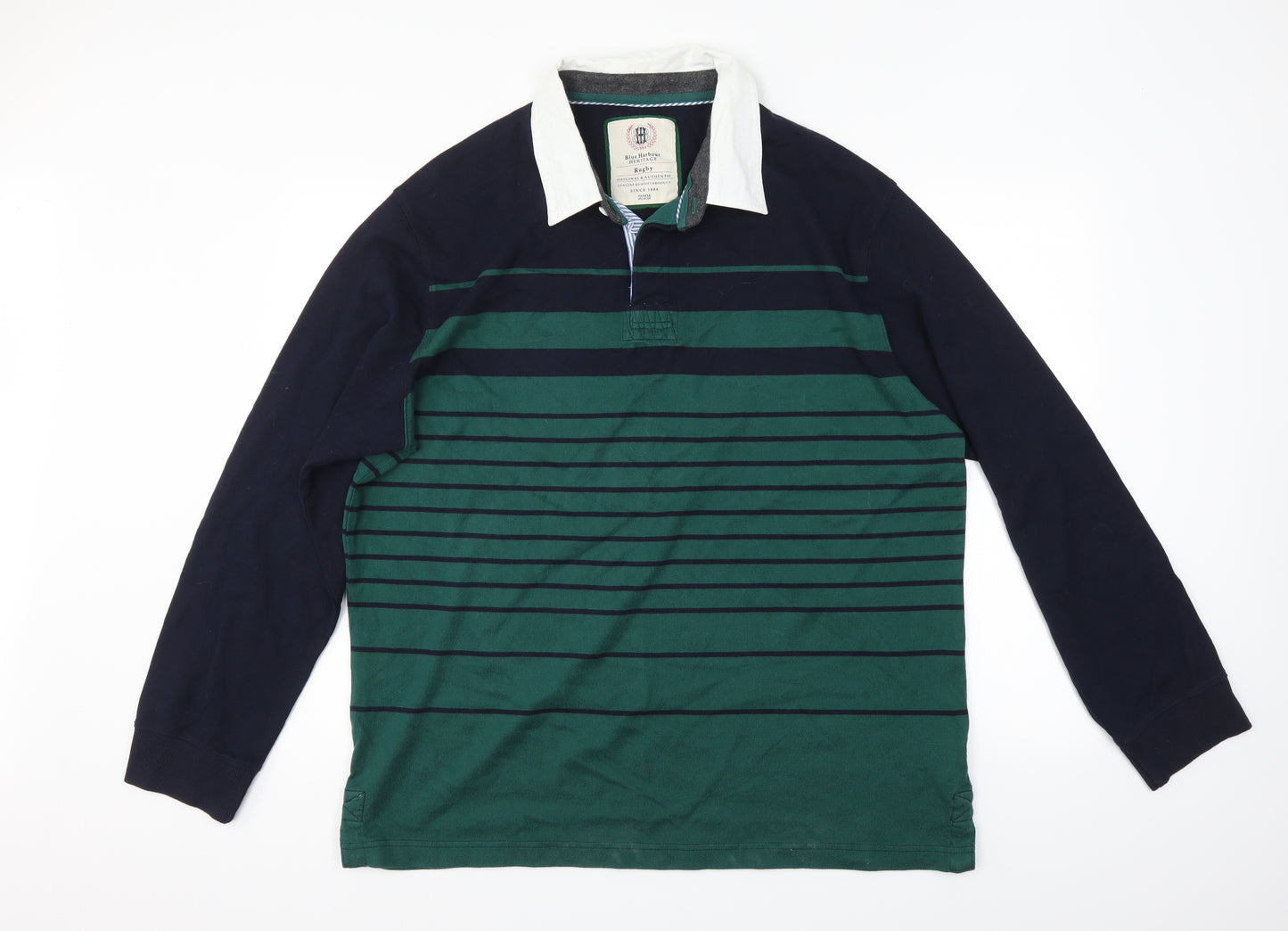 Marks and Spencer Mens Blue Striped  Pullover Sweatshirt Size XL