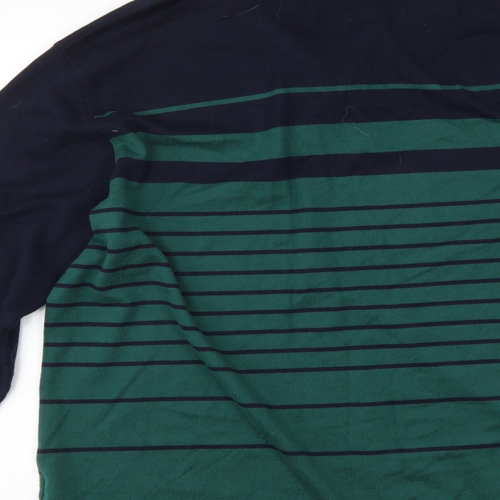 Marks and Spencer Mens Blue Striped  Pullover Sweatshirt Size XL