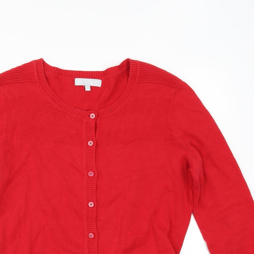 Red Herring Womens Red   Cardigan Jumper Size 14