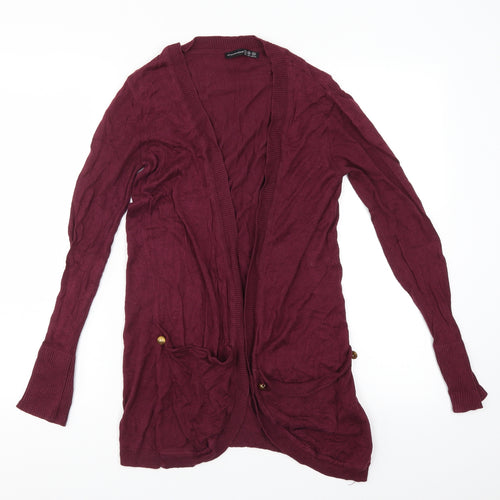 Primark Womens Red   Cardigan Jumper Size 8
