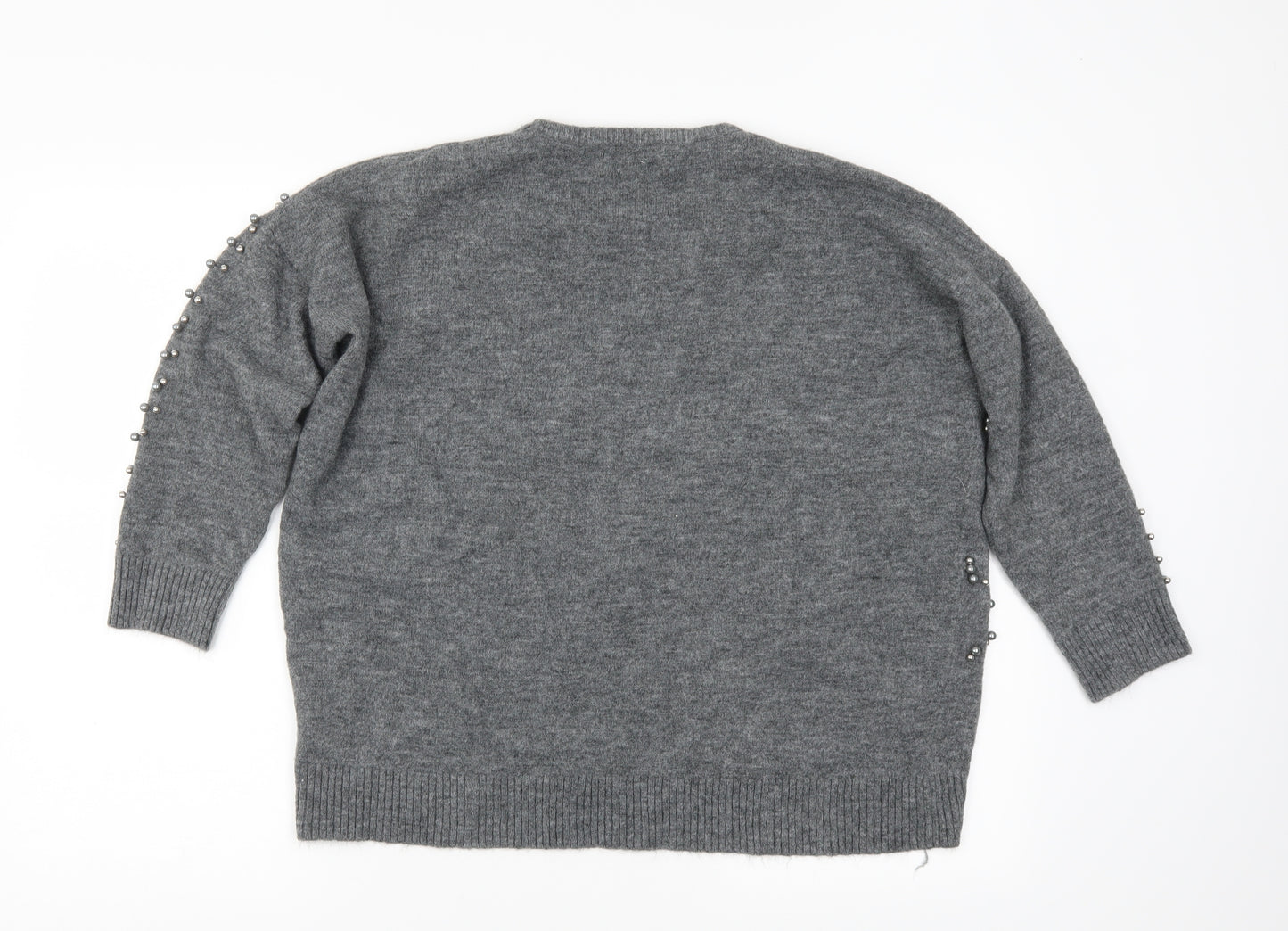Moewy Womens Grey   Pullover Jumper Size M