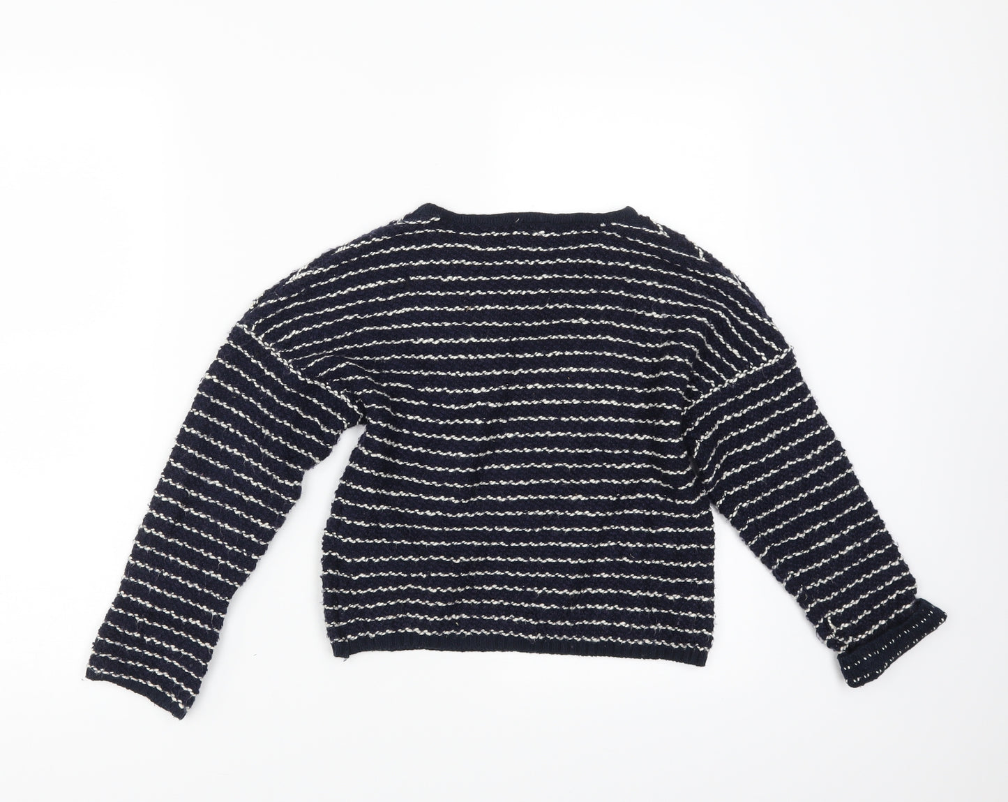 F&F Girls Blue Striped  Pullover Jumper Size 8 Years
