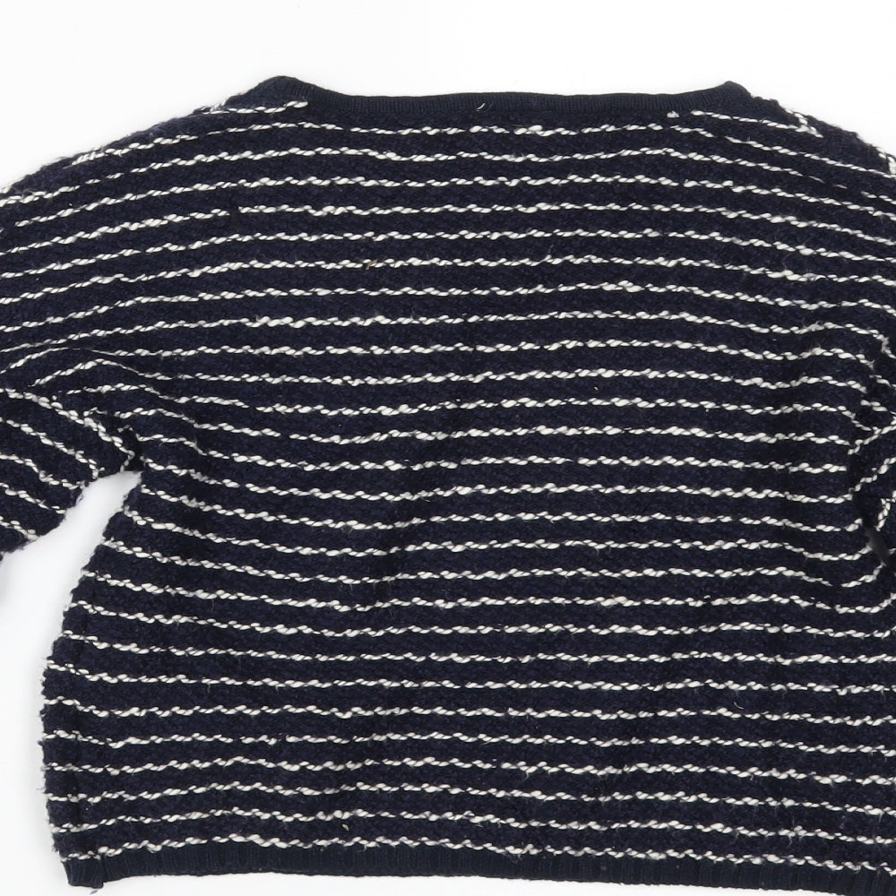 F&F Girls Blue Striped  Pullover Jumper Size 8 Years