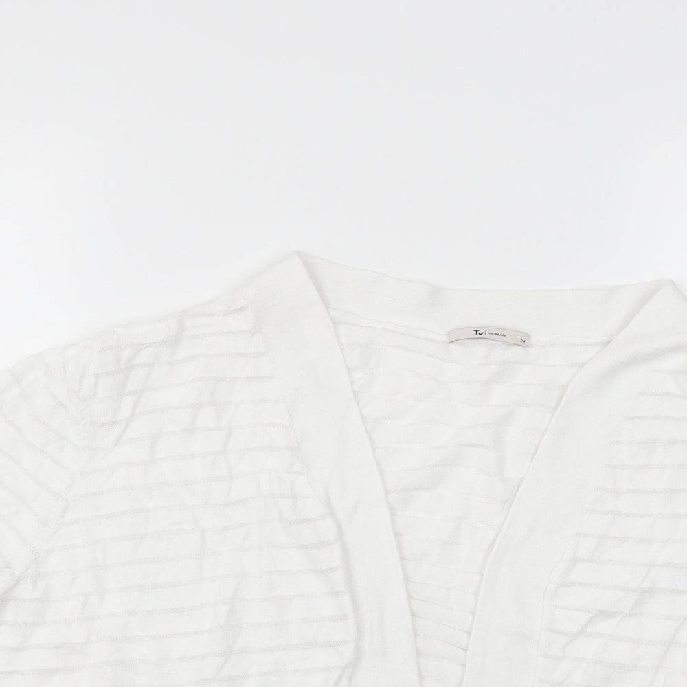 TU Womens White   Cardigan Jumper Size 24