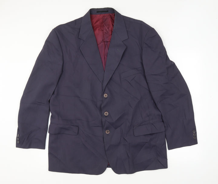 Blue Fox Mens Black Jacket Suit Size 44