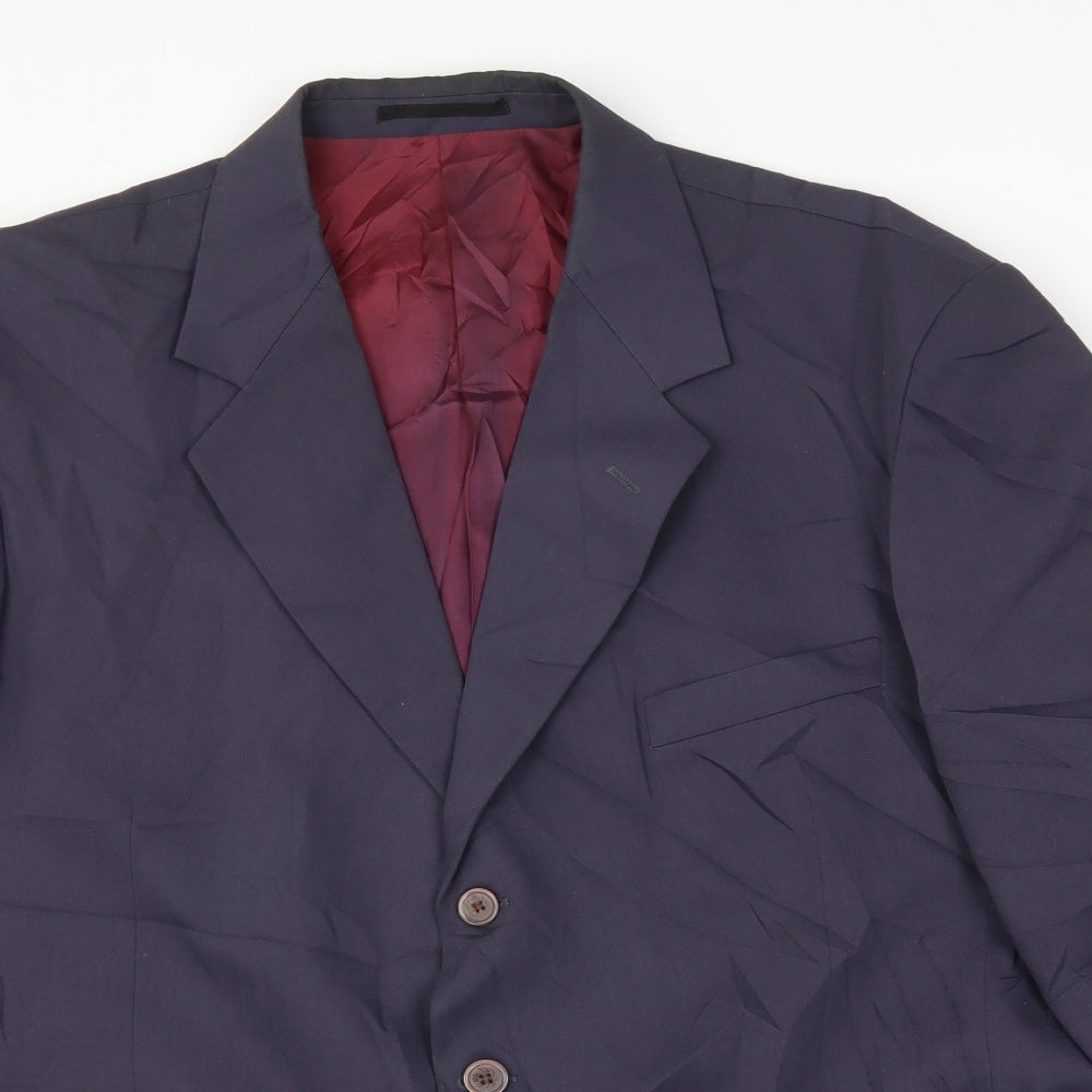 Blue Fox Mens Black   Jacket Suit Size 44