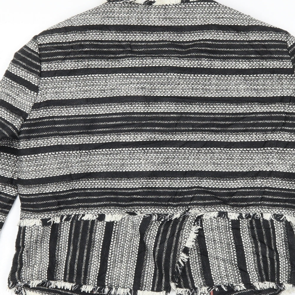 Marks and Spencer Womens Black Striped  Jacket  Size 12