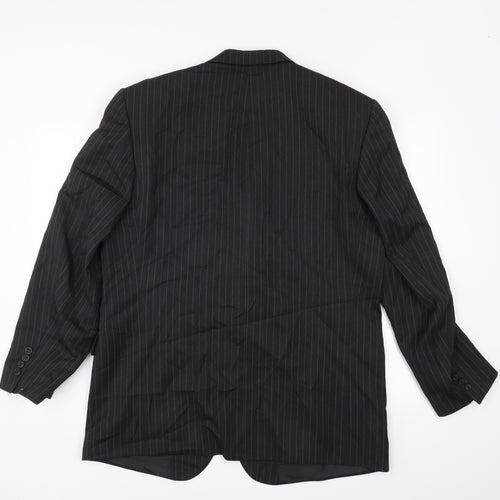Taylor & Wright Mens Black Striped  Jacket Suit Jacket Size 44