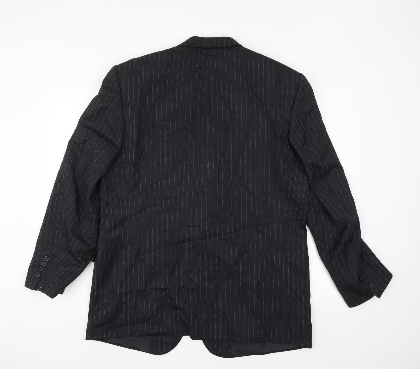 Taylor & Wright Mens Black Striped  Jacket Suit Jacket Size 44