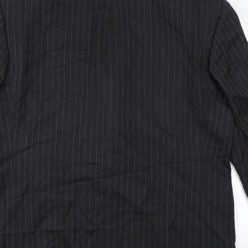 Taylor & Wright Mens Black Striped  Jacket Suit Jacket Size 44