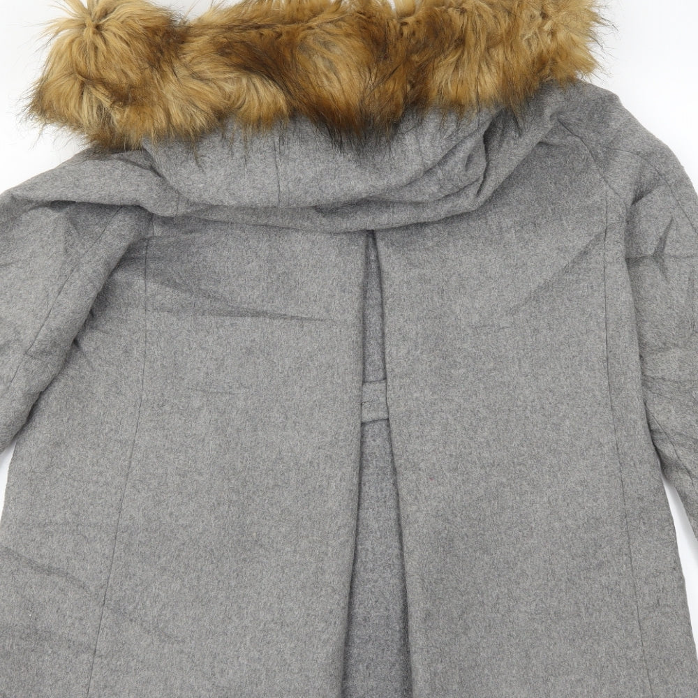 Zara Womens Grey   Overcoat Coat Size L