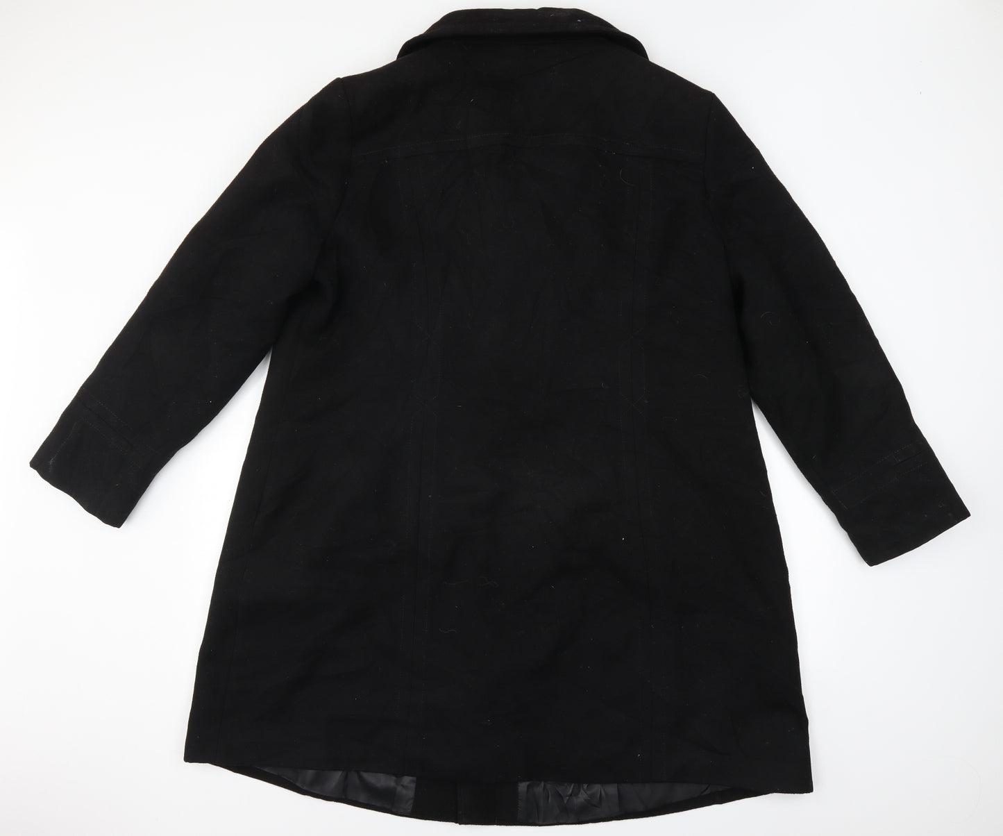 BM Womens Black   Overcoat Coat Size 24