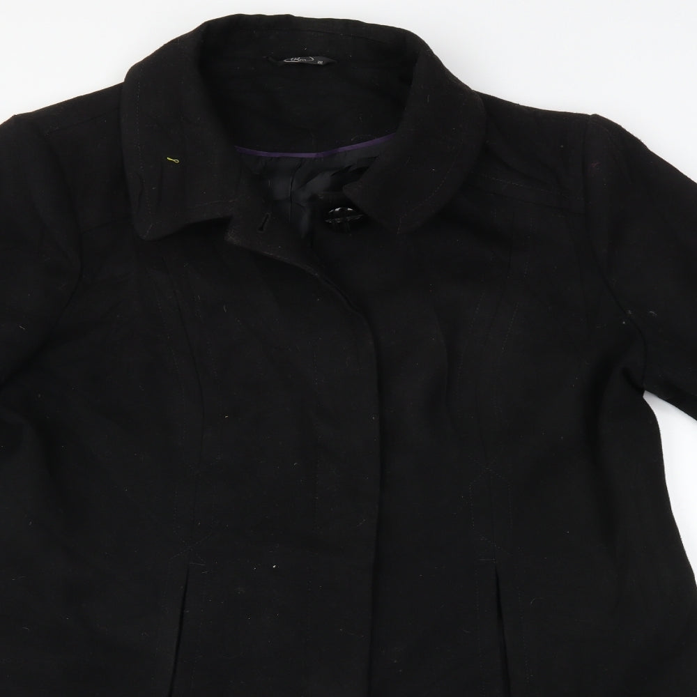 BM Womens Black   Overcoat Coat Size 24
