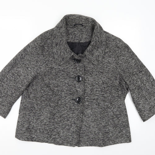 Evie Womens Grey   Pea Coat Coat Size 18