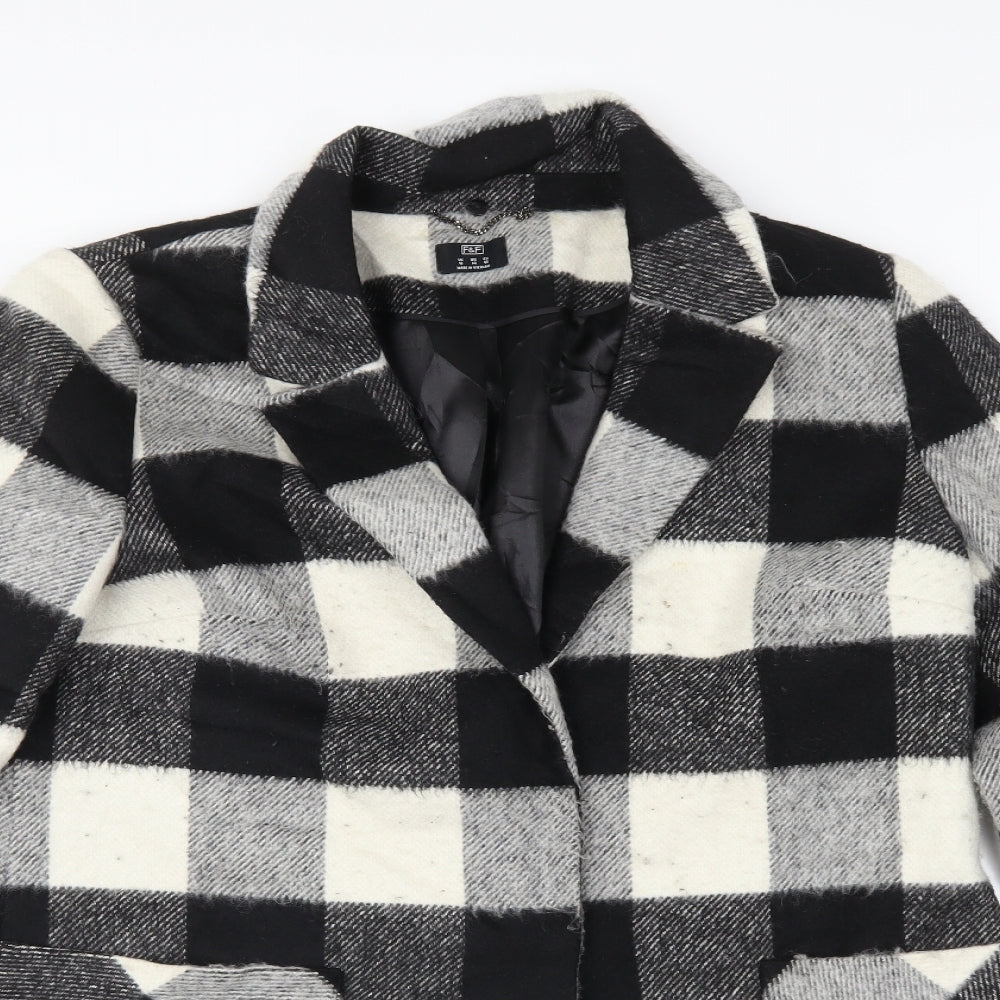 F&F Womens Black Check  Jacket  Size 18
