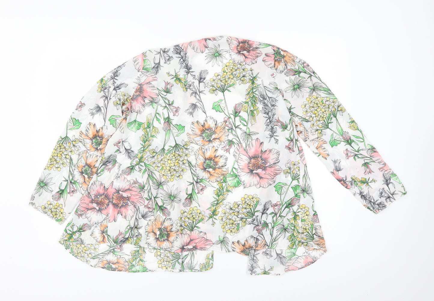 Dorothy Perkins Womens White Floral  Kimono  Size 8