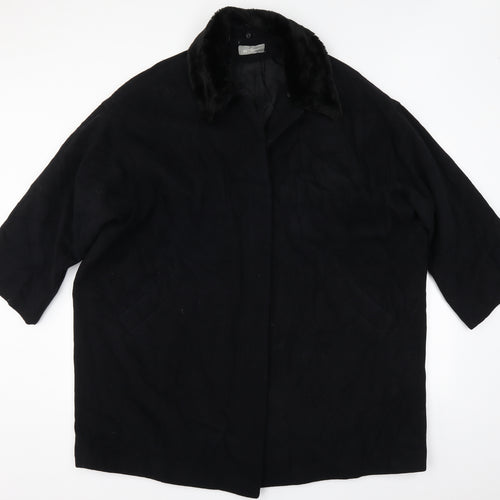 Wallis Womens Black   Overcoat Coat Size 14