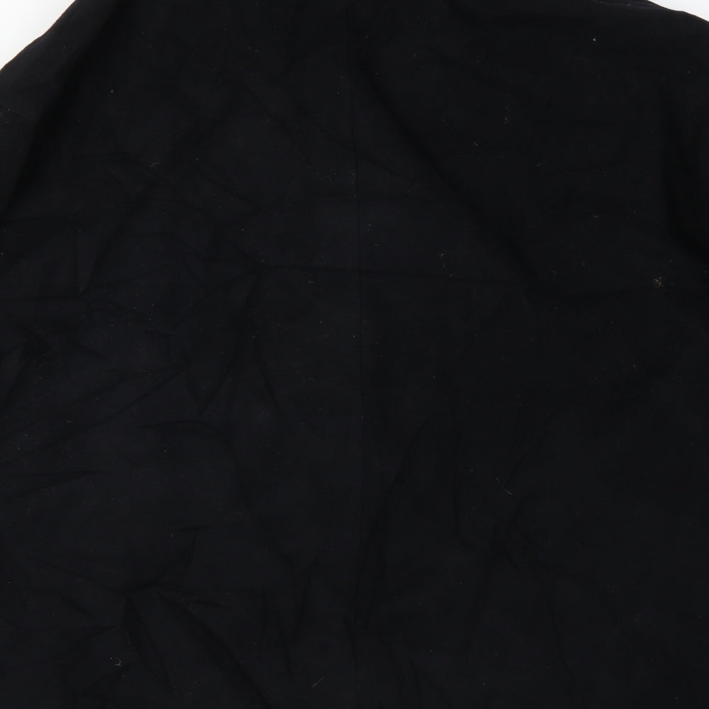 Wallis Womens Black   Overcoat Coat Size 14