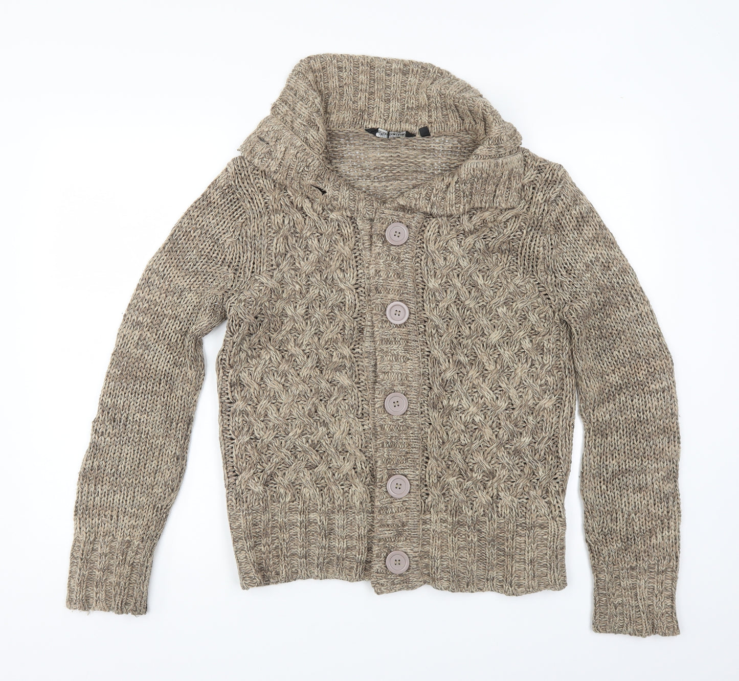 Ellie Louise Womens Beige   Cardigan Jumper Size M