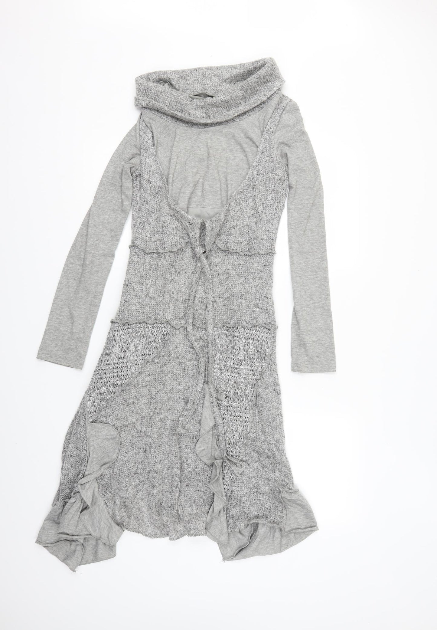 Stella  Womens Grey   Jumper Dress  Size 8  - Shaped hem
