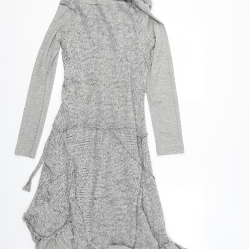 Stella  Womens Grey   Jumper Dress  Size 8  - Shaped hem