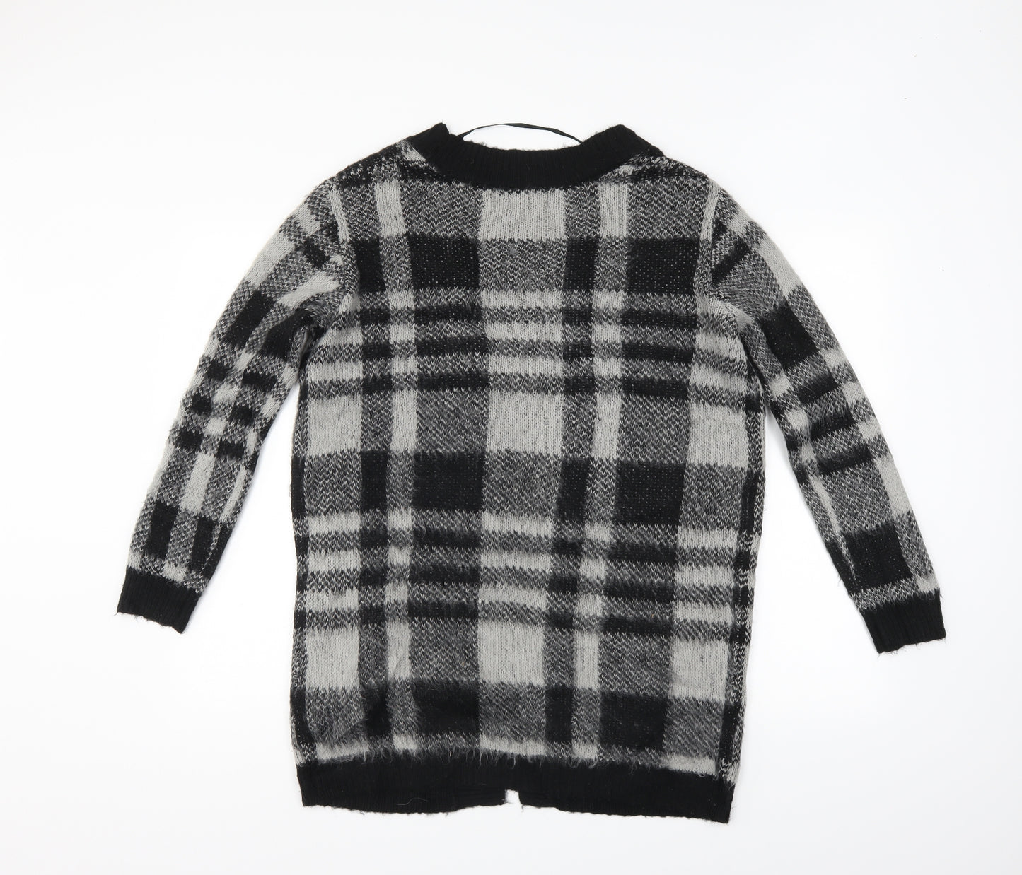 Primark Womens Grey Check  Cardigan Jumper Size XS