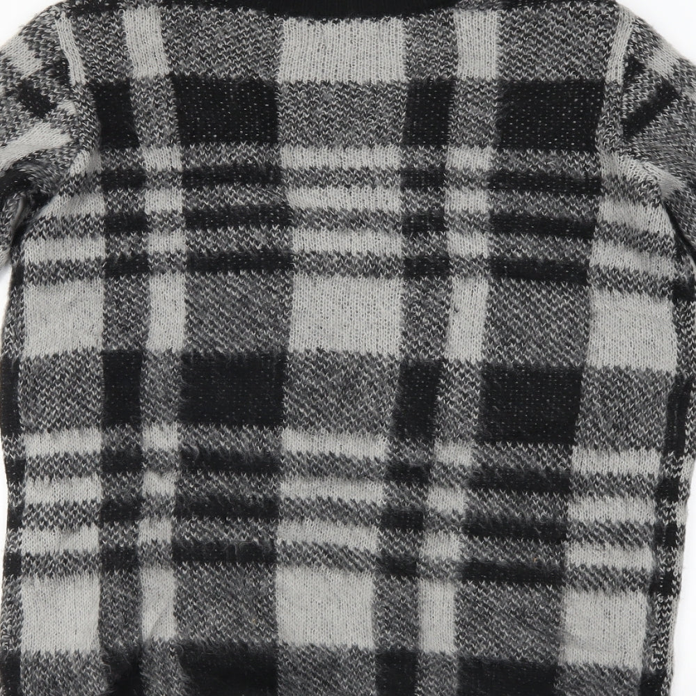 Primark Womens Grey Check  Cardigan Jumper Size XS