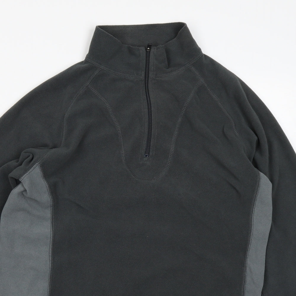 Trespass Womens Grey Colourblock Fleece Pullover Sweatshirt Size L