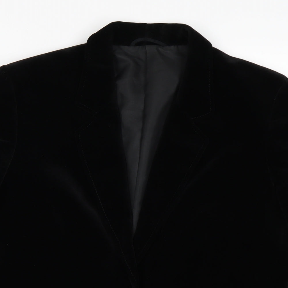 St Michael Womens Black   Jacket Blazer Size 14