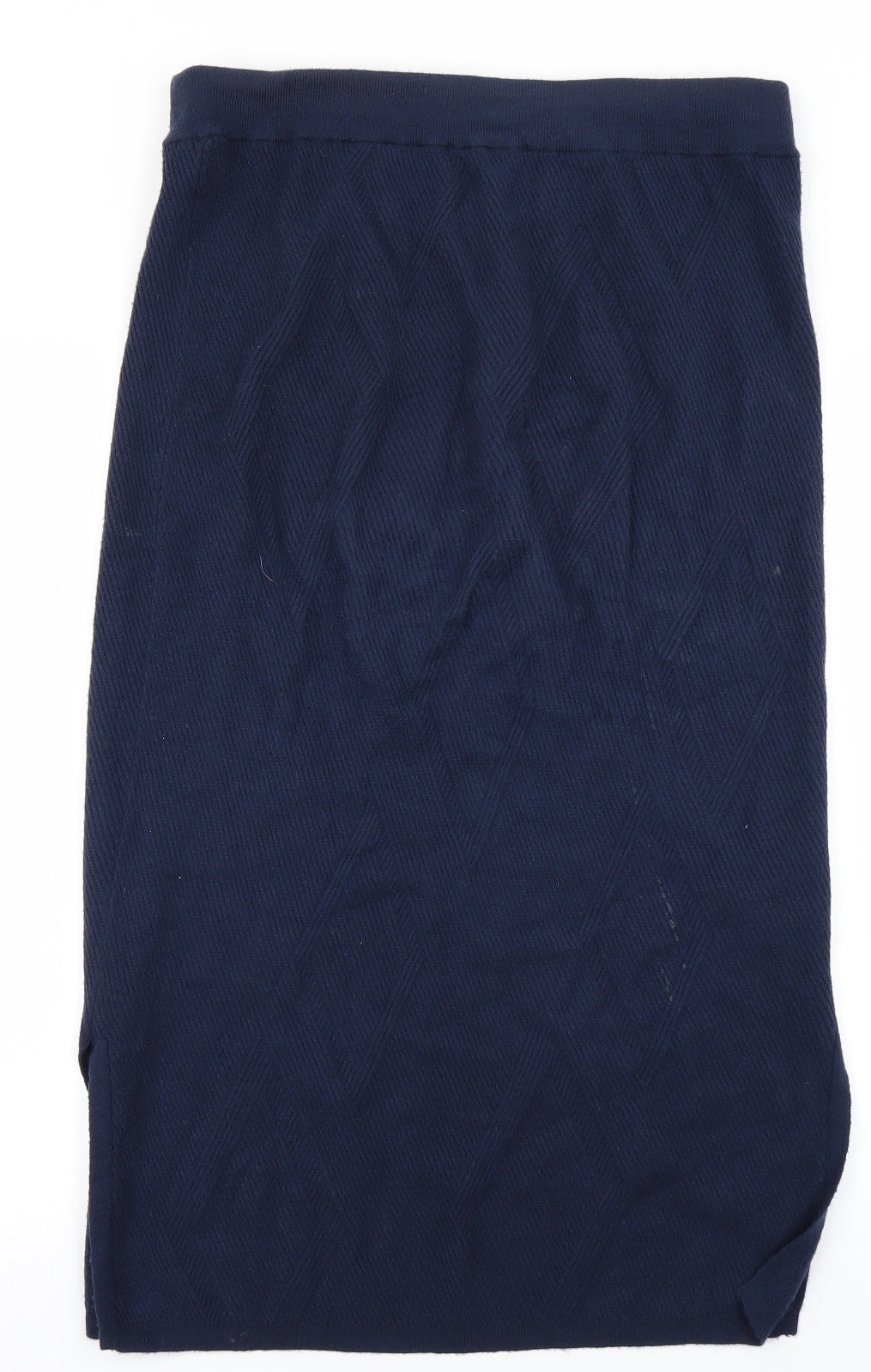M&S Collection Womens Blue  Knit Straight & Pencil Skirt Size 16