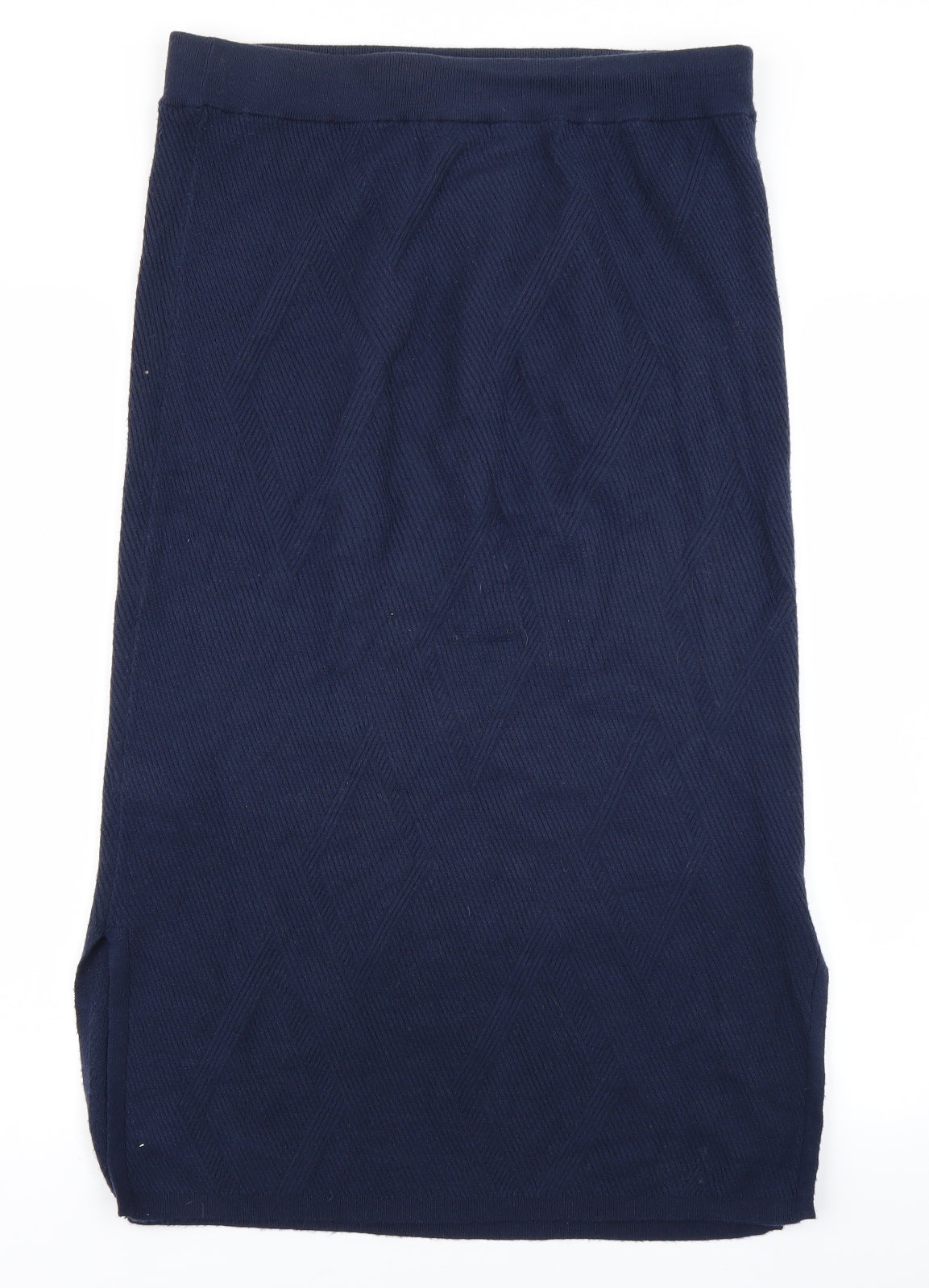 M&S Collection Womens Blue  Knit Straight & Pencil Skirt Size 16
