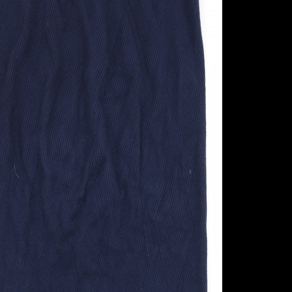 M&S Collection Womens Blue  Knit Straight & Pencil Skirt Size 16