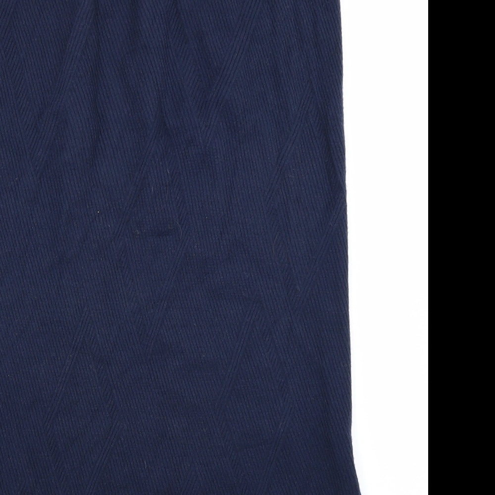 M&S Collection Womens Blue  Knit Straight & Pencil Skirt Size 16