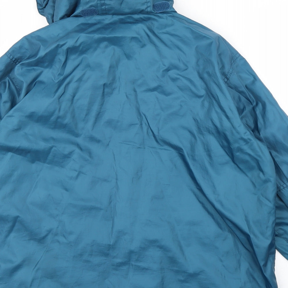 Preworn Womens Blue   Rain Coat Coat Size 16