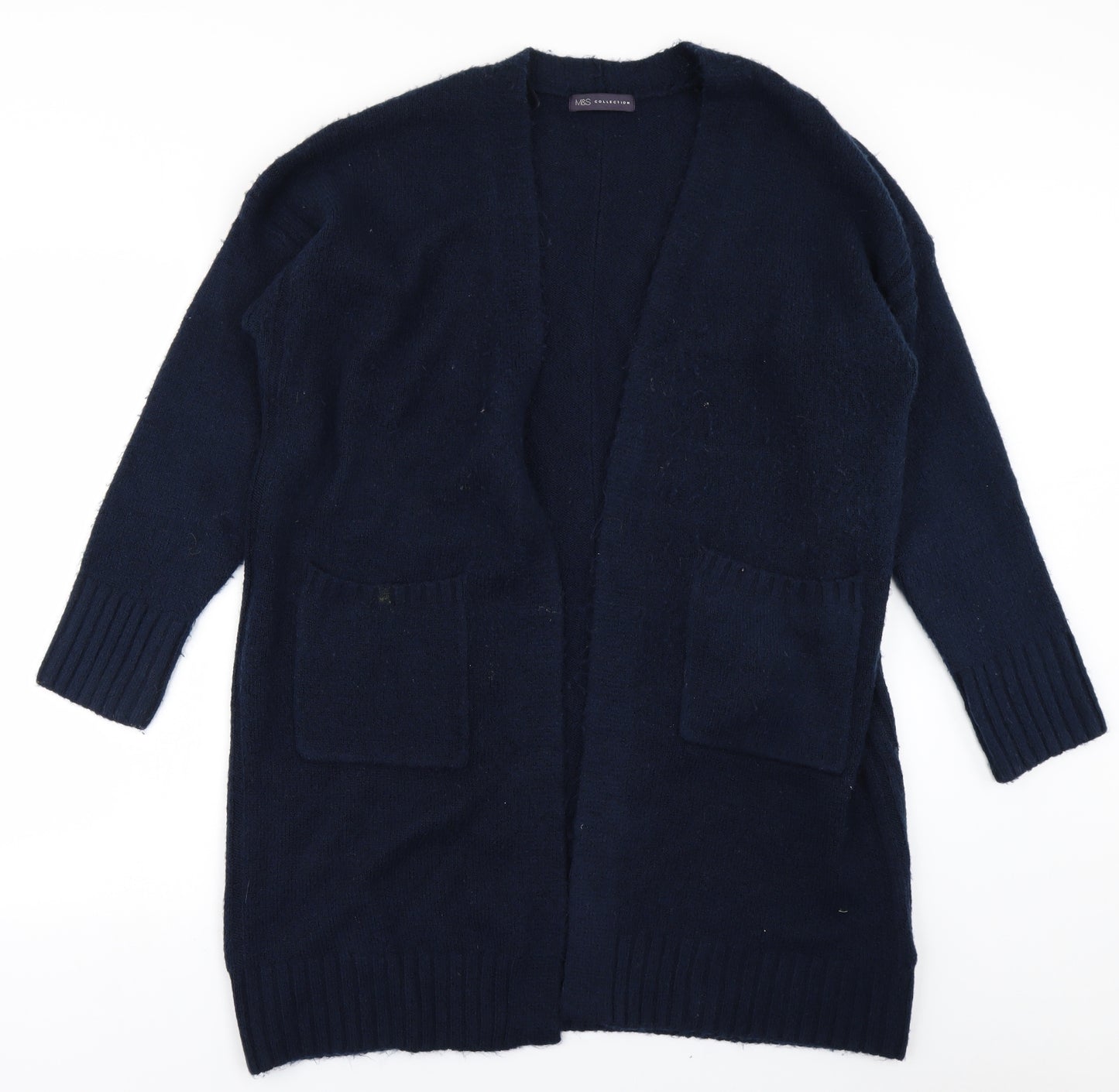 M&S Womens Blue  Knit Cape Jumper Size M