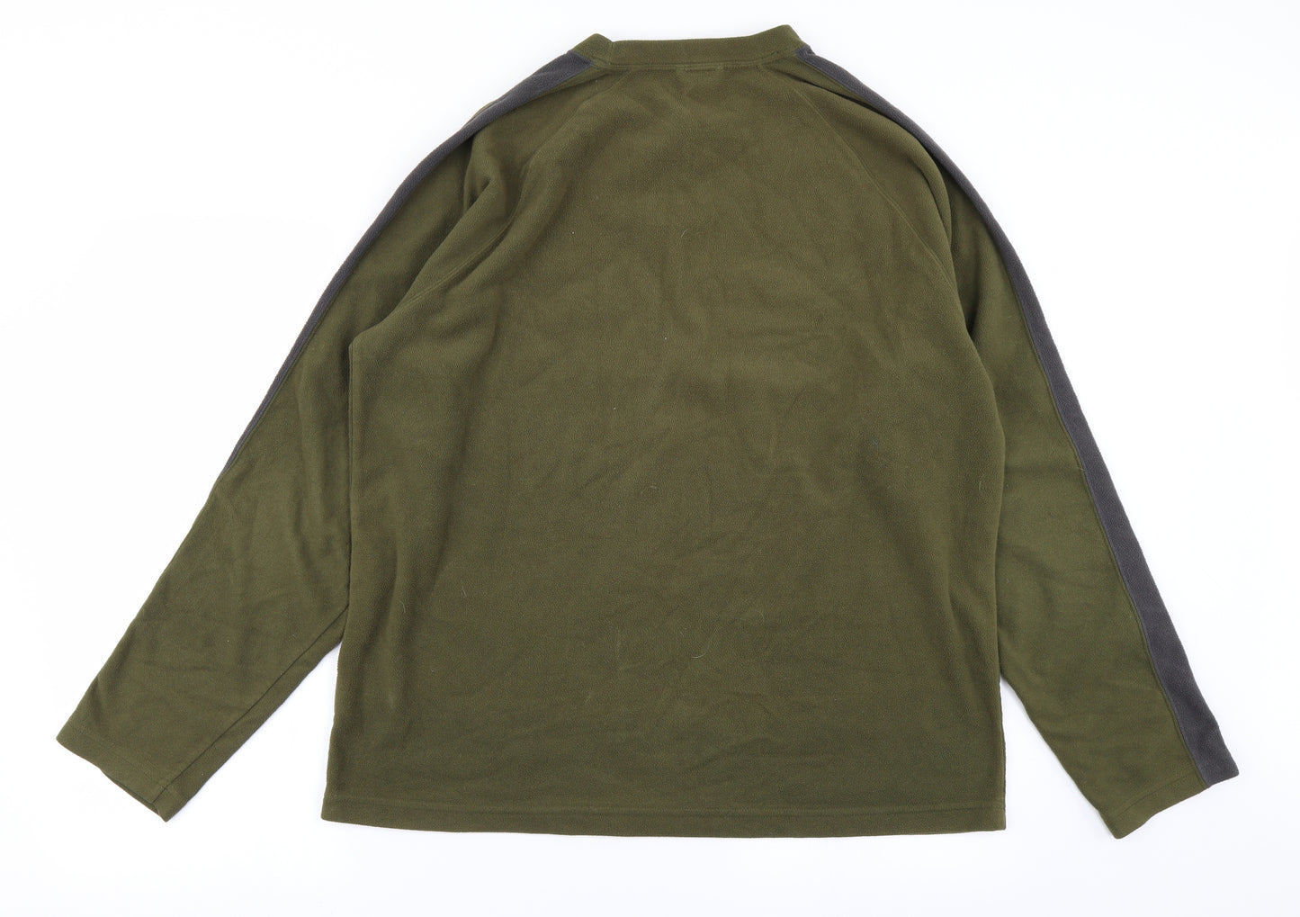 The North Face Mens Green  Fleece Pullover Sweatshirt Size L