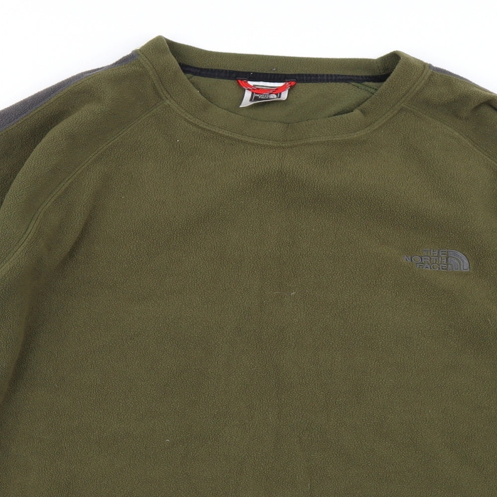 The North Face Mens Green  Fleece Pullover Sweatshirt Size L