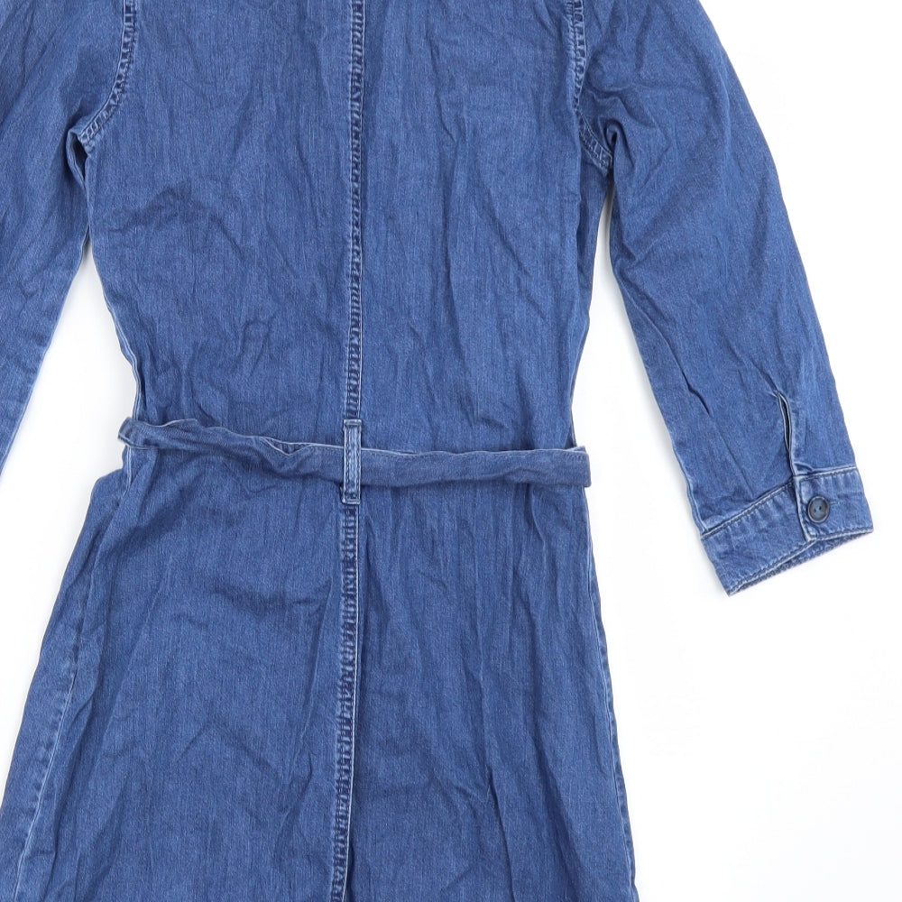 Miss Selfridge Womens Blue  Denim Shirt Dress  Size 8